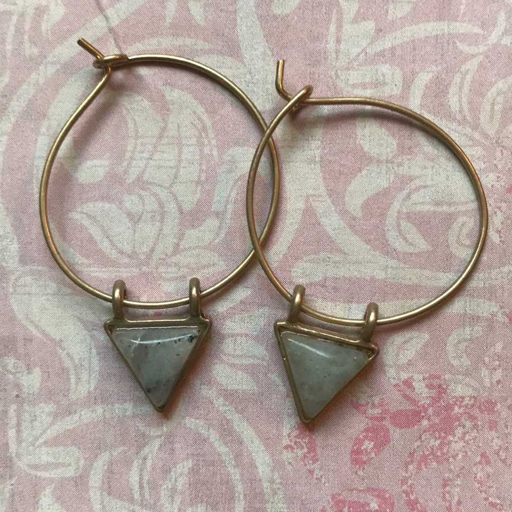 Triangle drop earrings